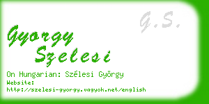 gyorgy szelesi business card