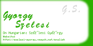 gyorgy szelesi business card